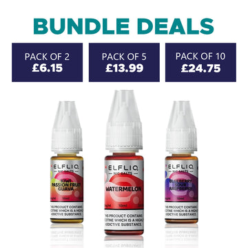 Elfiq Nic Salts E Liquid By ElfBar -10ml 10mg/20mg + available at Vapeverse